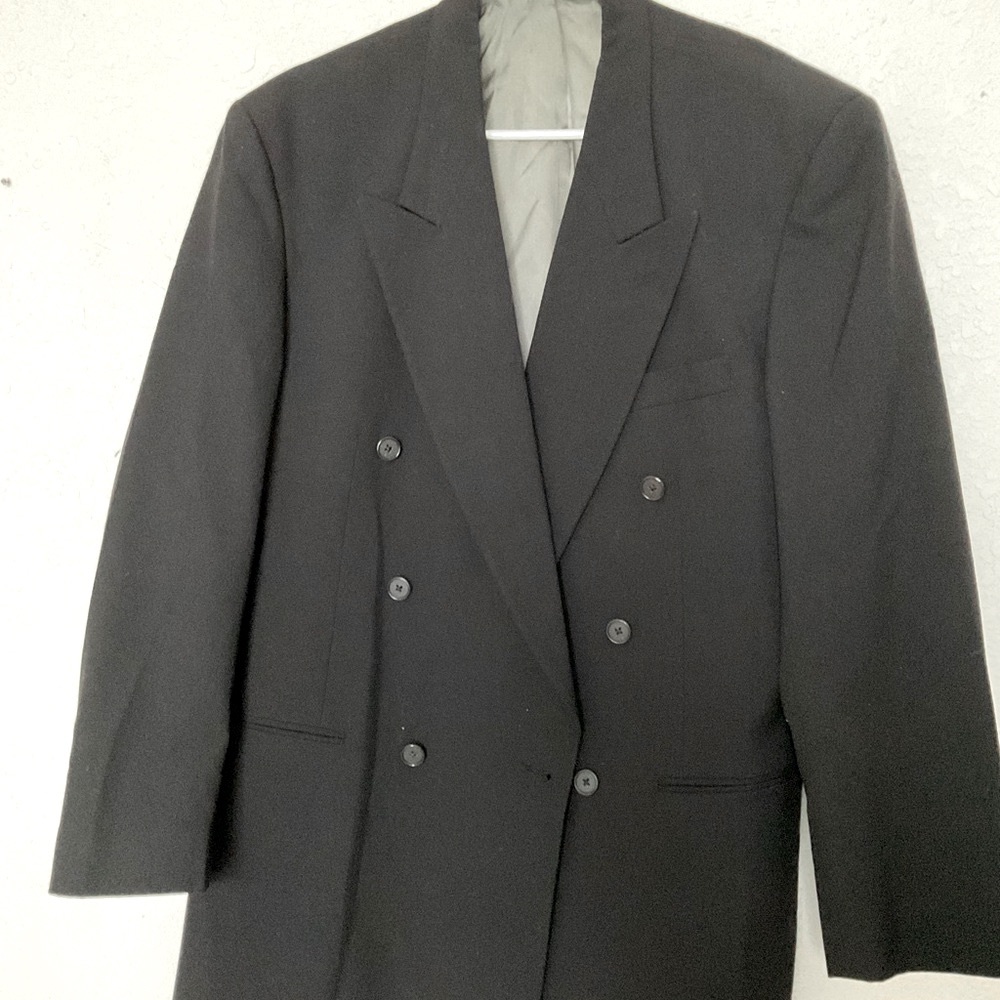 Givenchy Black Double Breasted Suit Jacket